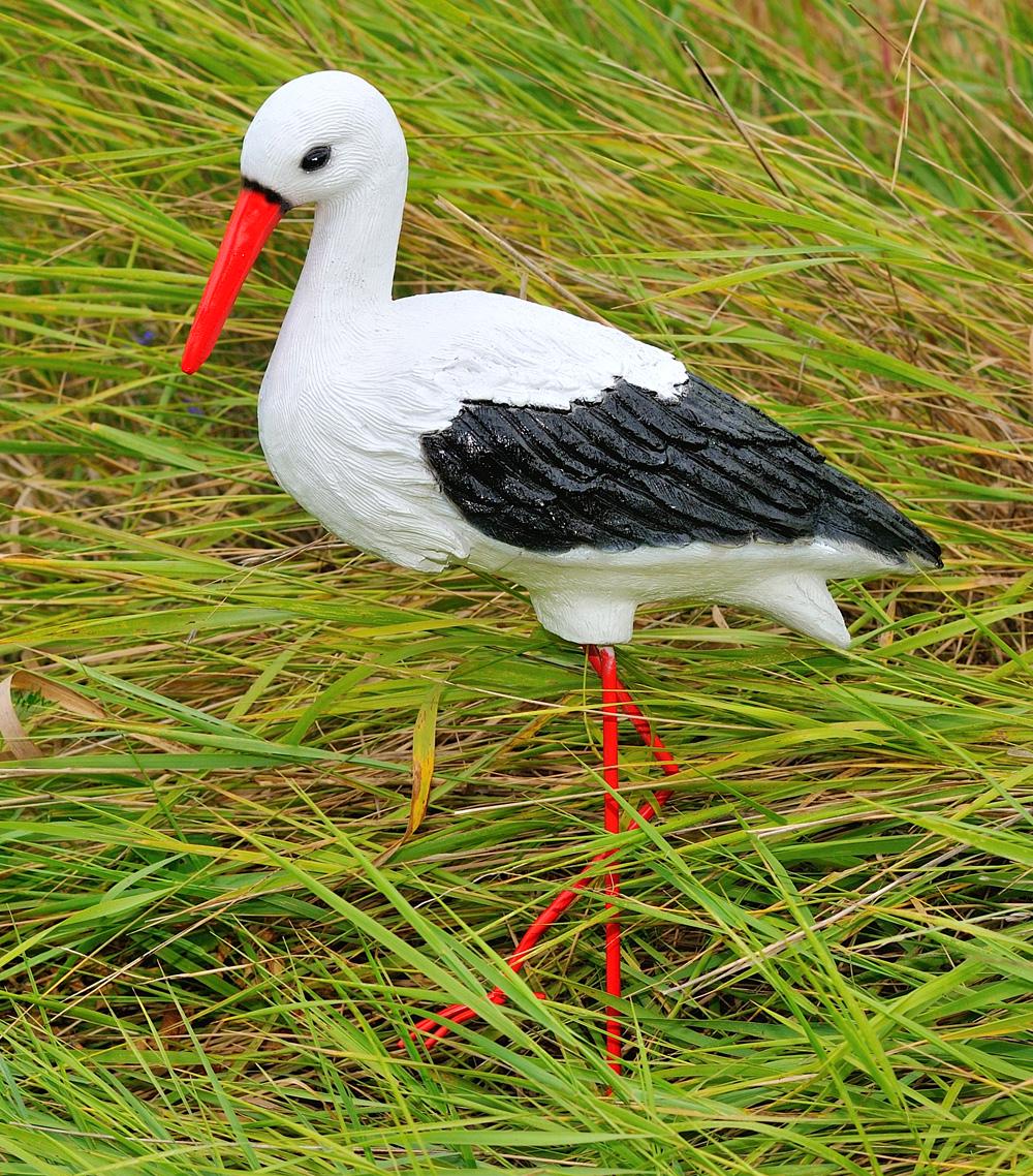 Садовая фигура Аист малый №6 на металлических лапах