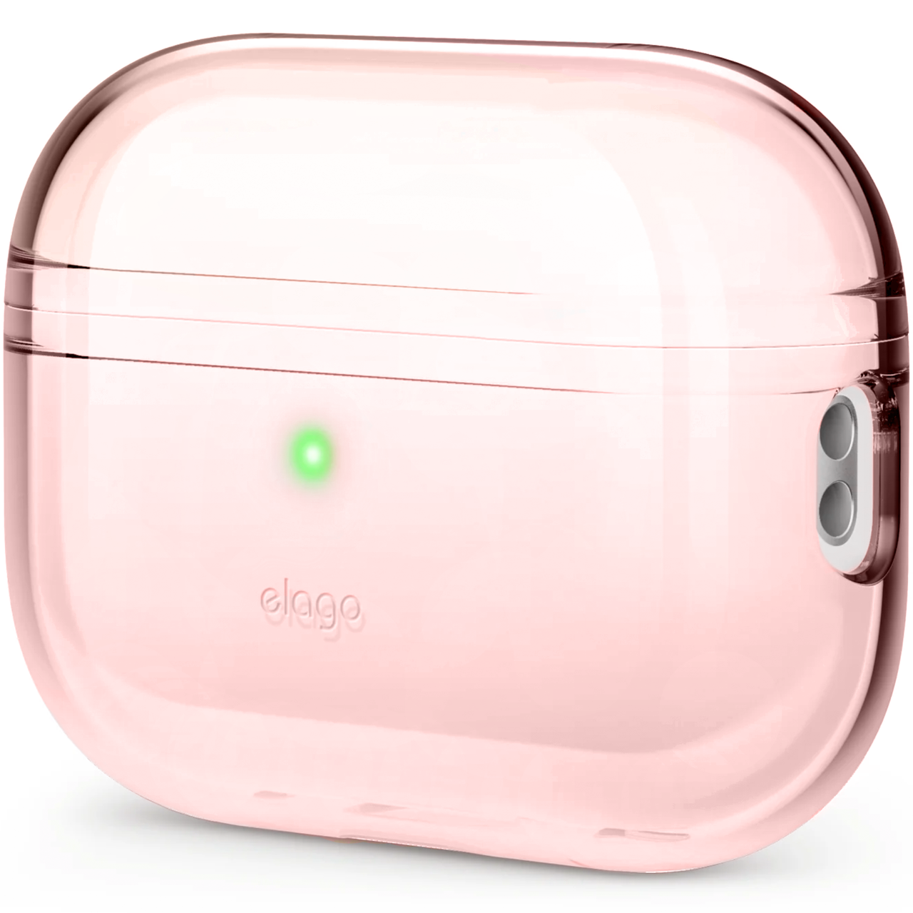 Чехол для наушников с ремешком Elago Clear Case with Nylon Lanyard for Airpods Pro 2nd Gen Lovely Pink (EAPP2CL-BA+ROSTR-LPK)