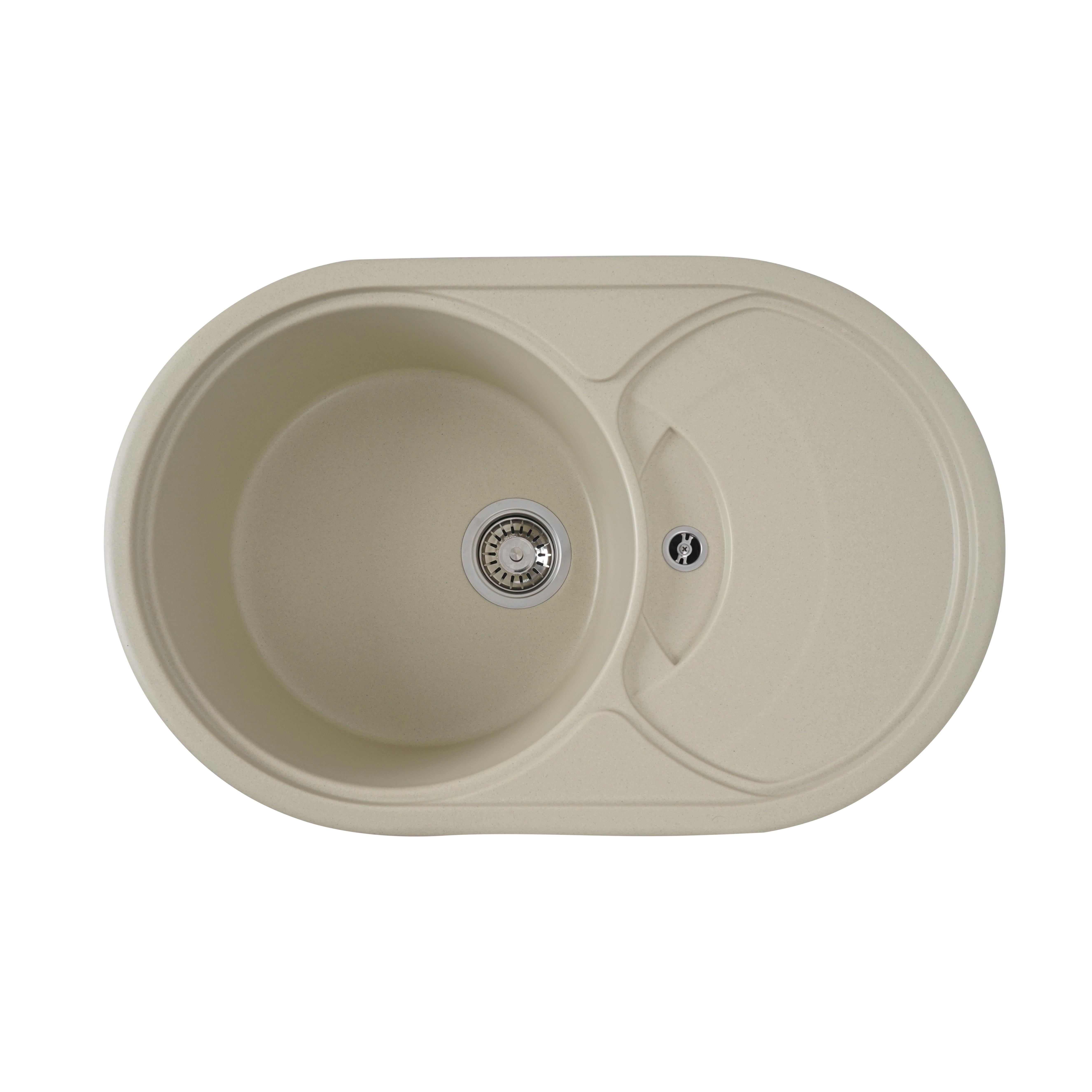 Мойка для кухни Platinum 7750 Gazzo гранит глянец Айвори