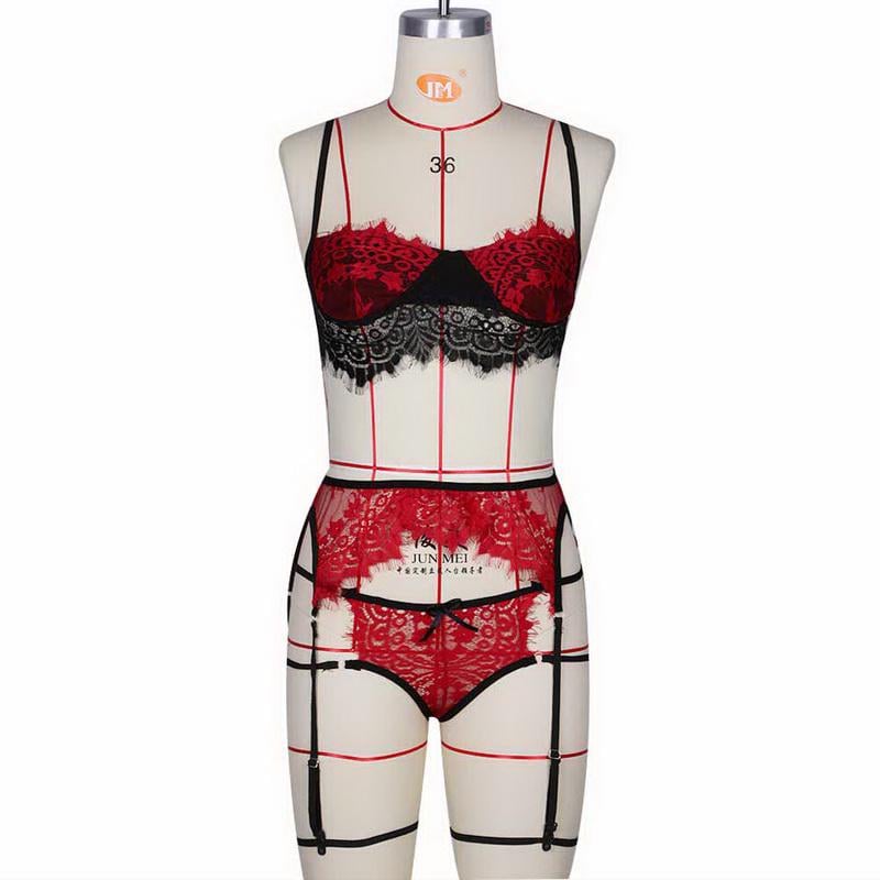 Комплект білизни Елегія M/L Червоний (Н-0891-К) - фото 3 Комплект білизни Елегія M/L Червоний (Н-0891-К) - фото 3