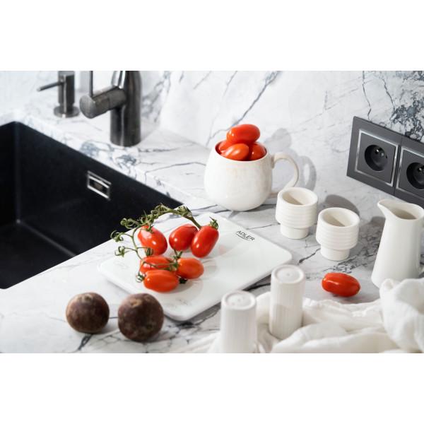 Ваги кухонні електронні Adler AD 3177 до 10 кг USB Type-C скляні з автовимкненням White (AD3177W) - фото 7 Ваги кухонні електронні Adler AD 3177 до 10 кг USB Type-C скляні з автовимкненням White (AD3177W) - фото 7