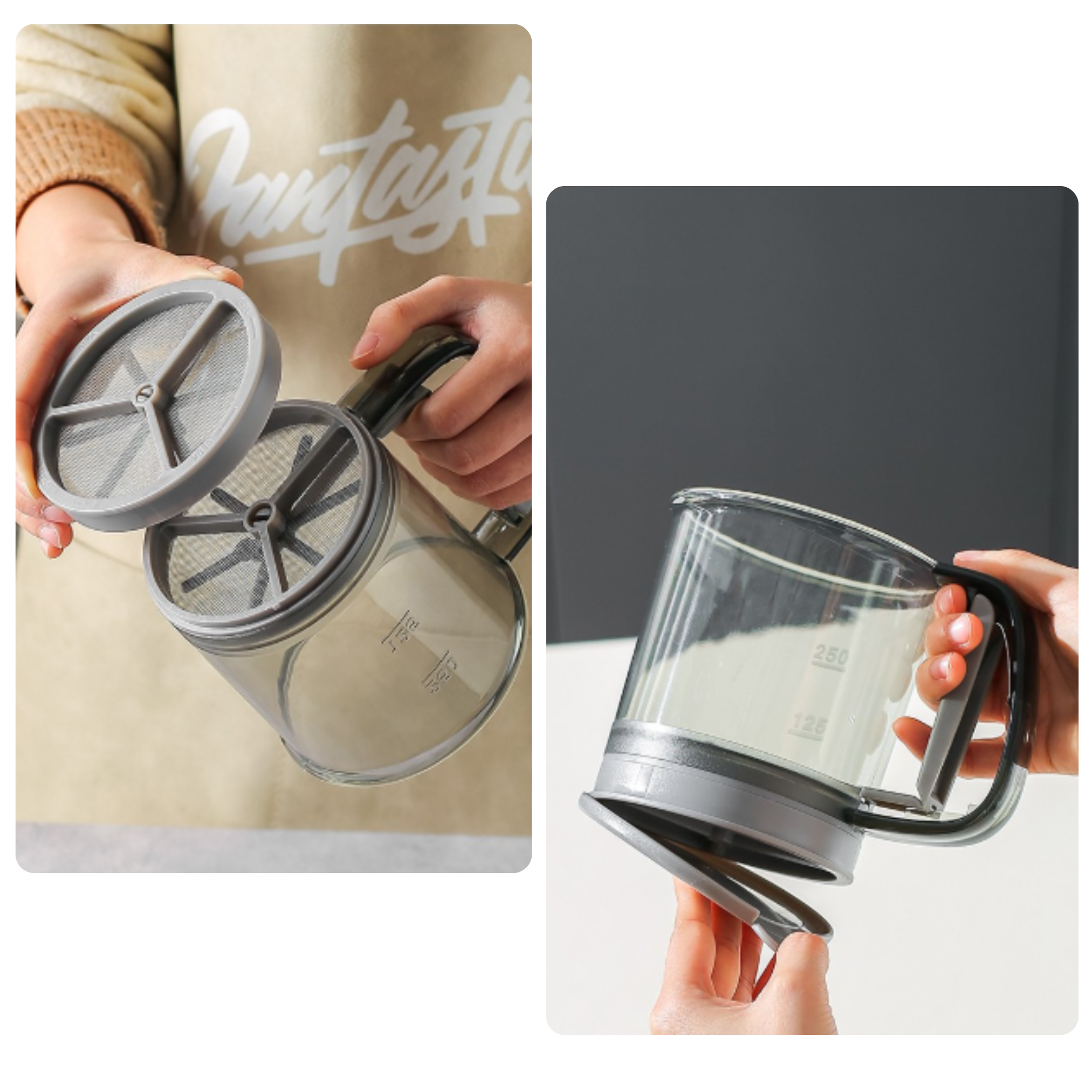 Сито кружка для просеивания муки и крупы (PRSVMK-0816) - фото 4