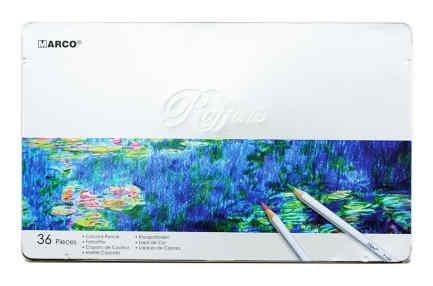 Карандаши цветные Marco Raffine 36 цветов в металлическом кейсе - фото 2