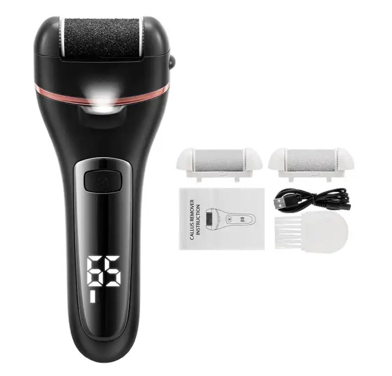 Пилка-пемза електрична роликова для п'ят із LCD дисплеєм та набір інструментів для педикюру (10965709)