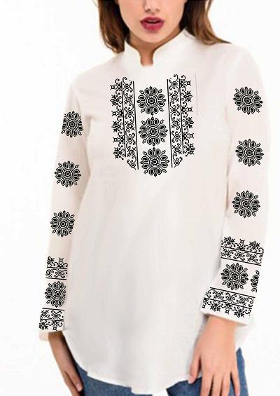 Заготовка для вышивки нитями или бисером рубашка СЖ-34 домотканое полотно