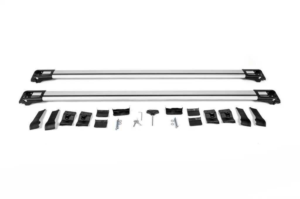 Багажник на обычные рейлинги под ключ WingBar V1 для Volkswagen T7 алюминий/пластик до 110 см 2 шт. Серый (157982)