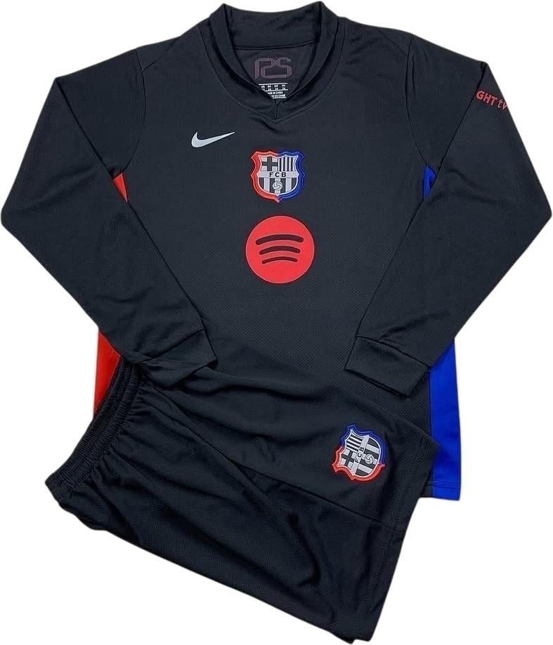 Футбольная форма с длинным рукавом Барселона 2024-2025 выездная F0076 M Черно-синий (47303-48)