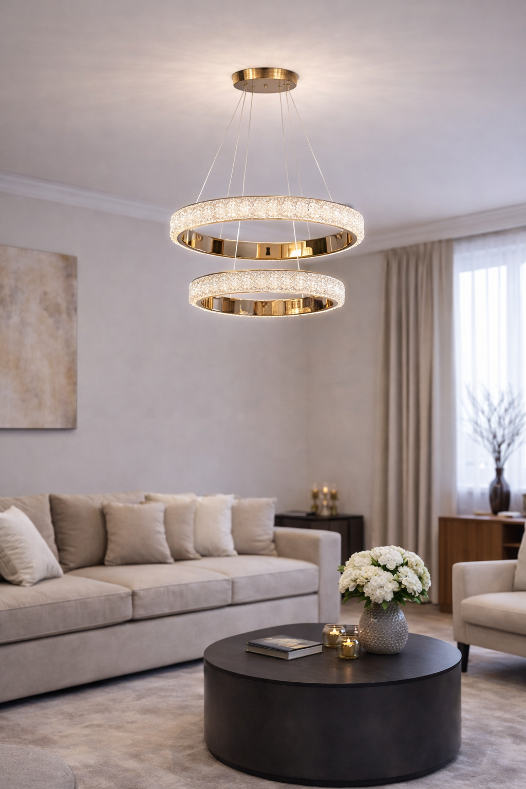 Люстра Halo Lux LED 3 режима 146W (20180/40/60GD)