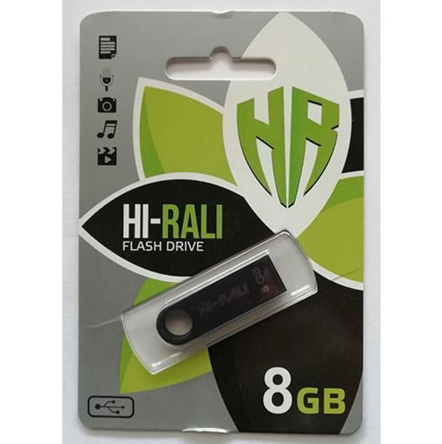 Флешка для компьютера Hi-Rali 8Gb Черный (000043345)