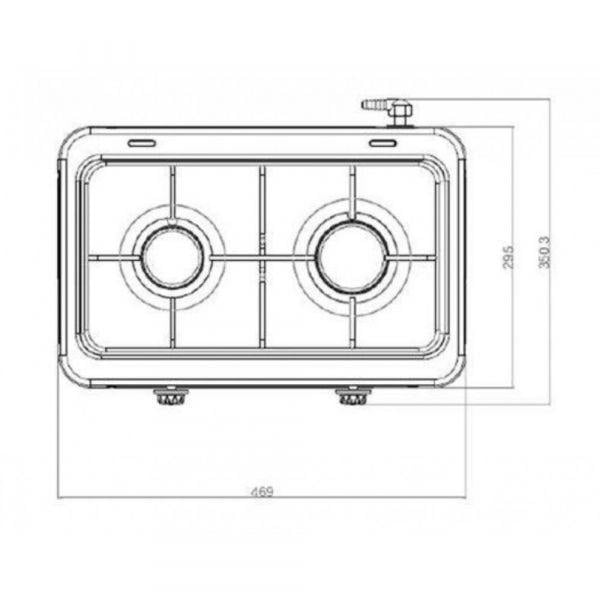 Настільна газова плита Yucel O-200-LPG-Grey (1371078) - фото 3 Настільна газова плита Yucel O-200-LPG-Grey (1371078) - фото 3