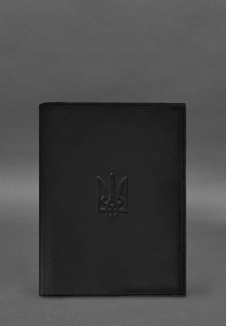 Обложка кожаная для нотариального реестра с трезубцем Черный (A-028875)