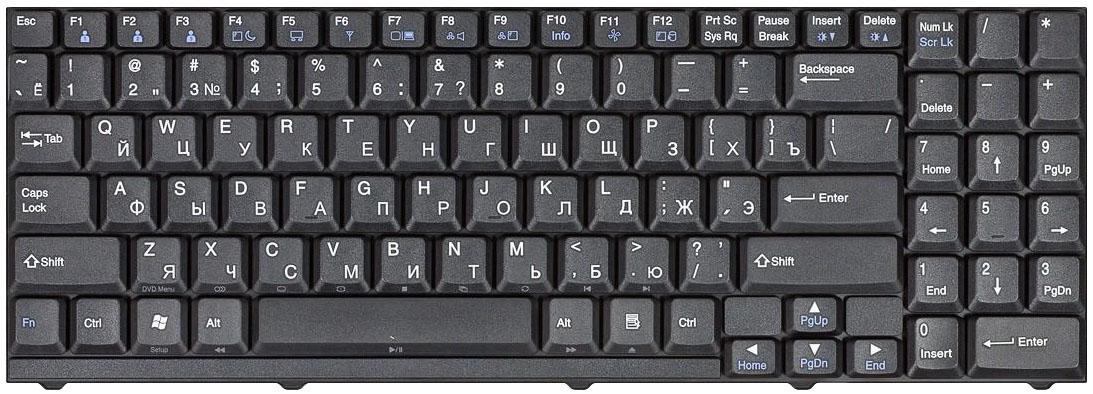 Клавиатура для ноутбука LG LW60 Black Frame Black