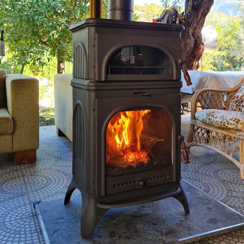 Піч чавунна Flame Stove Modena Oven з духовкою 10 кВт (9359229) - фото 2