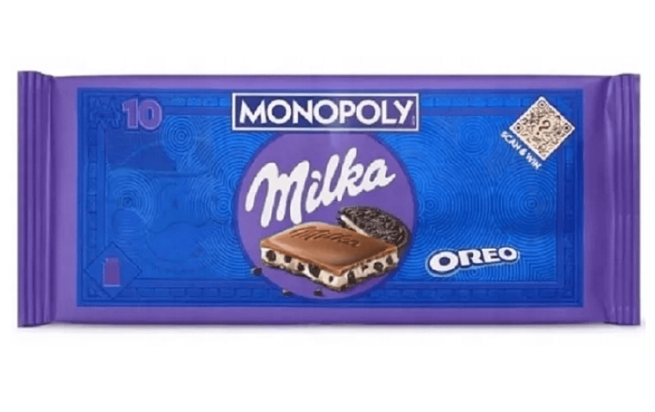 Шоколад Milka Monopoly Chocolate Oreo 90 г (3000772599)