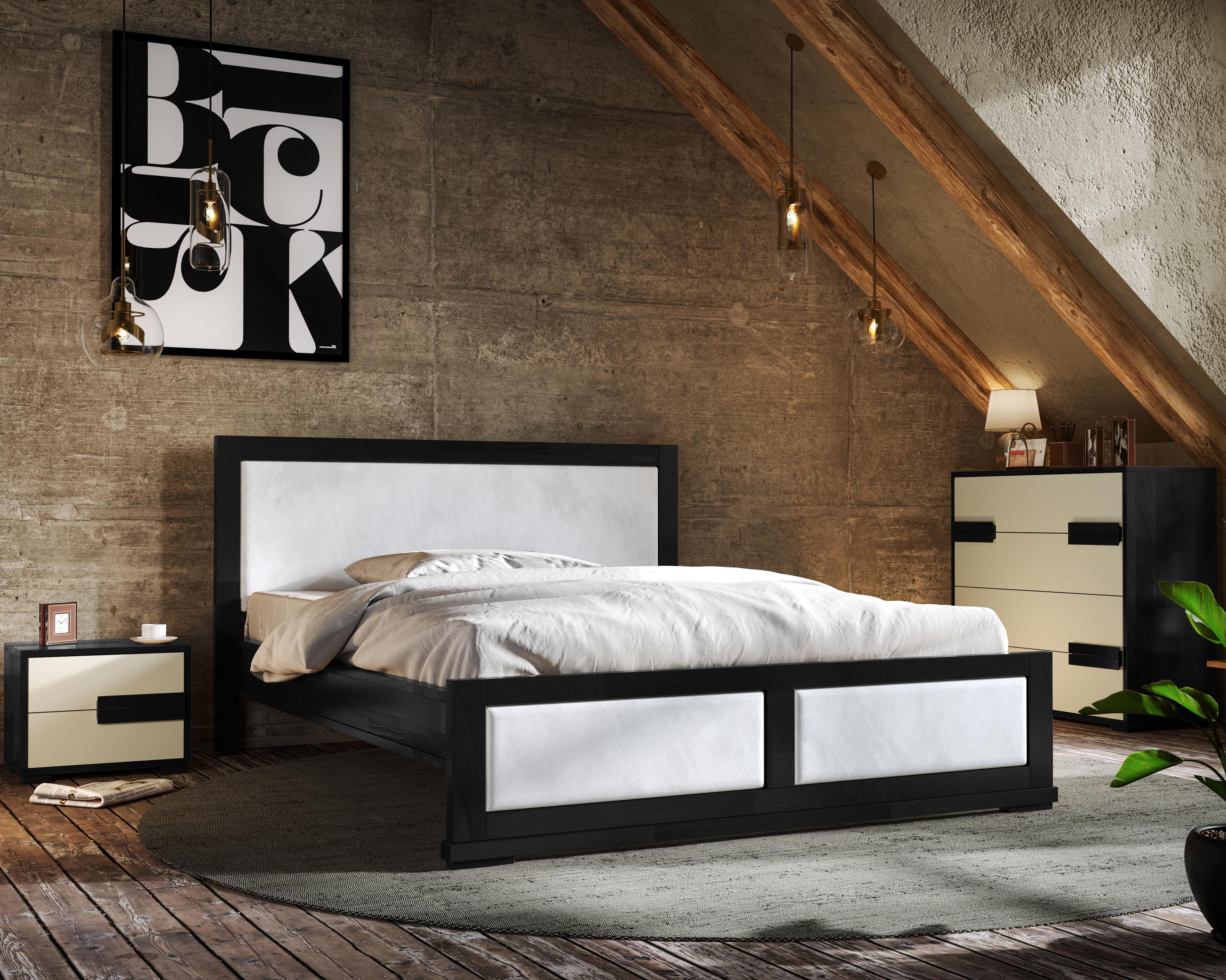 Ліжко двоспальне Arbor Drev Тренд Лагуна 0 180х200 см Венге магія/Білий (47197)