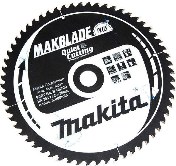 Диск пиляльний по дереву Makita Makblade Plus 305х30 мм 60T