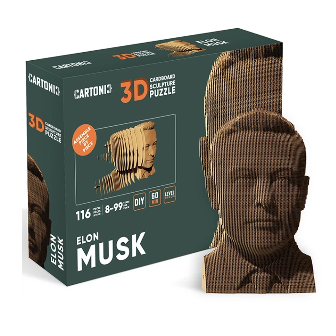 Пазл-конструктор 3D картонный Cartonic 3D Puzzle ELON Илон Маск (33394536)
