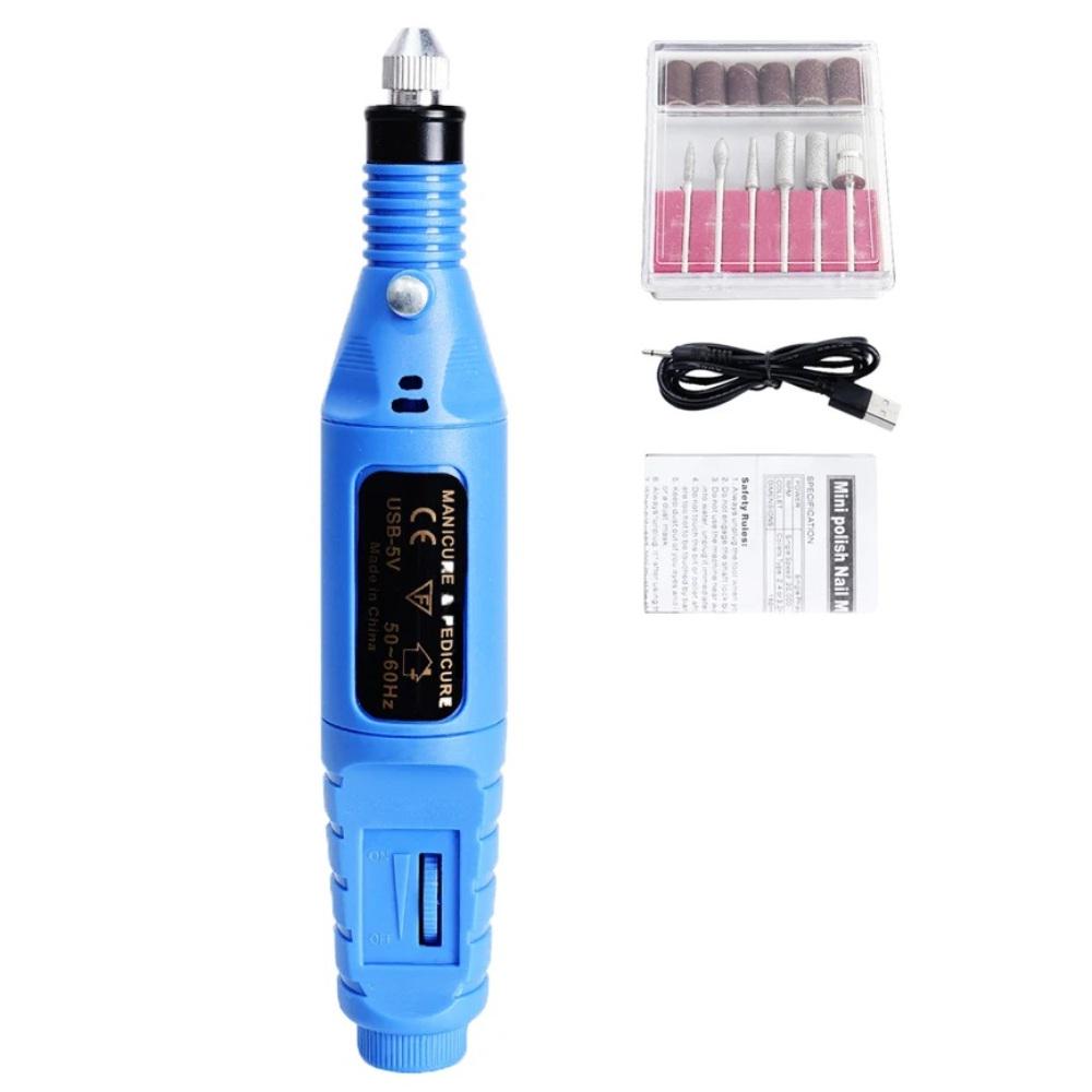 Шлифовальная мини-машинка Kingroon Manicure & Pedicure 6 насадок (B01574) - фото 2