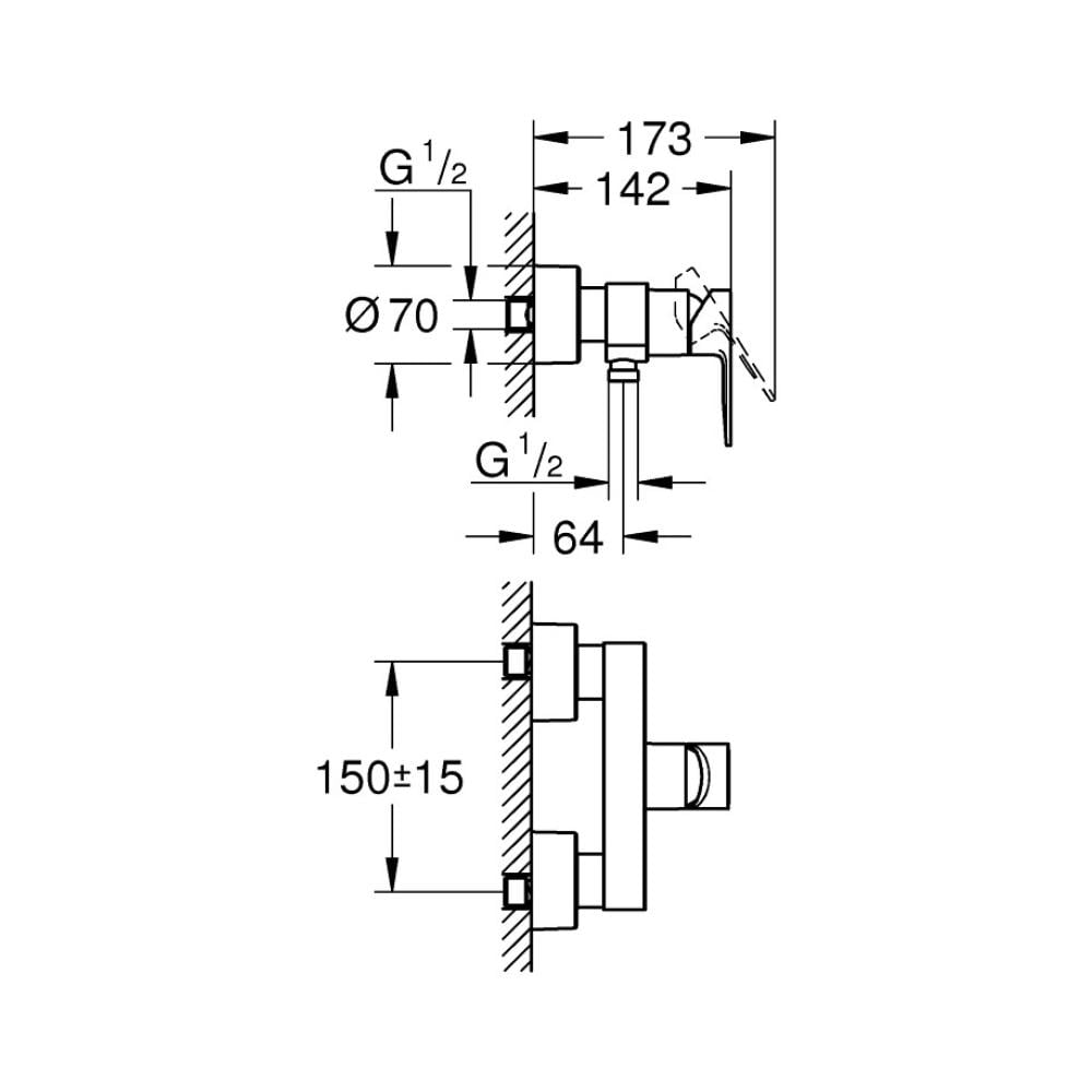 Змішувач для душу Grohe Lineare 33865001 Хром (111333) - фото 2