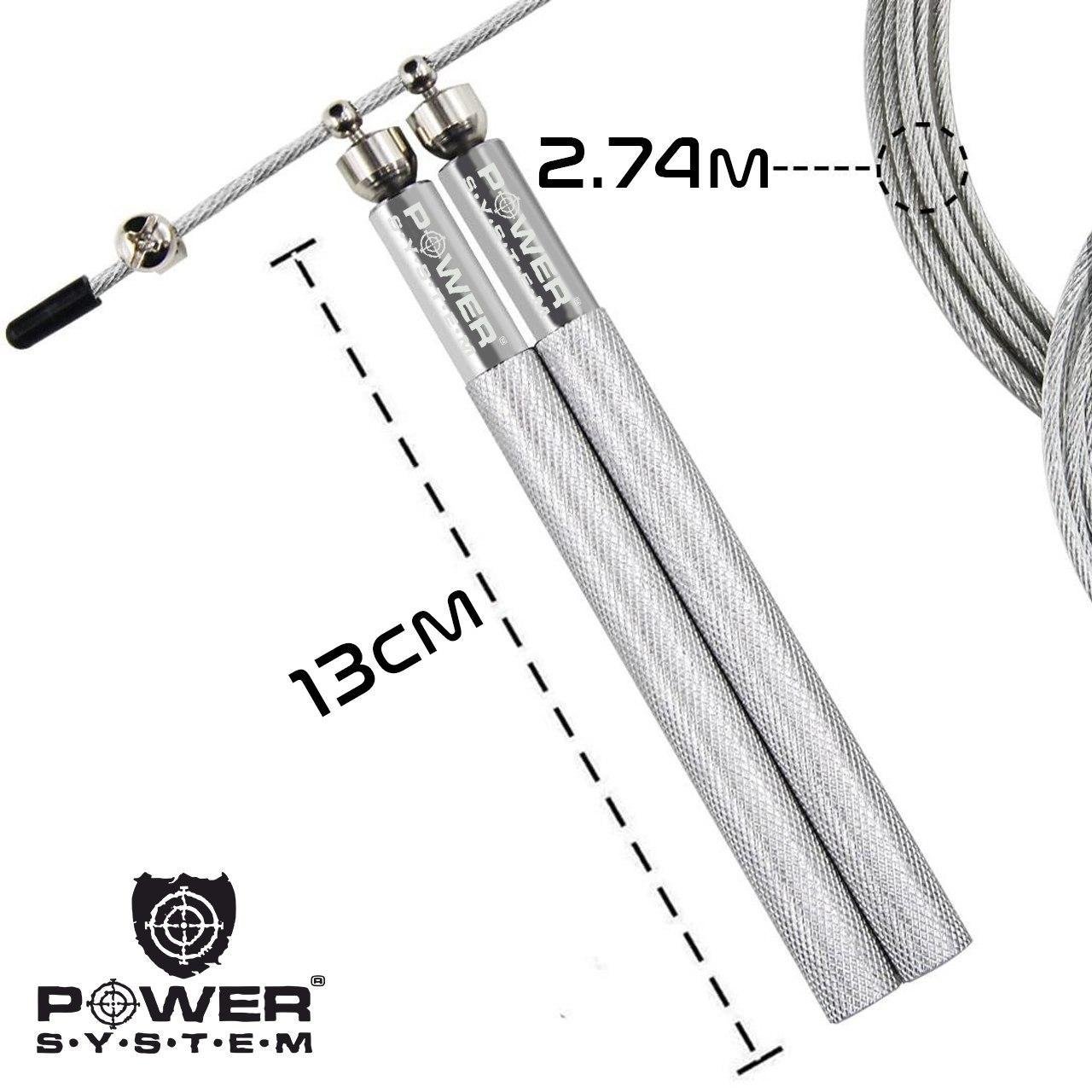 Швидкісна скакалка Power System Ultra Jump Rope PS-4064 Silver - фото 4