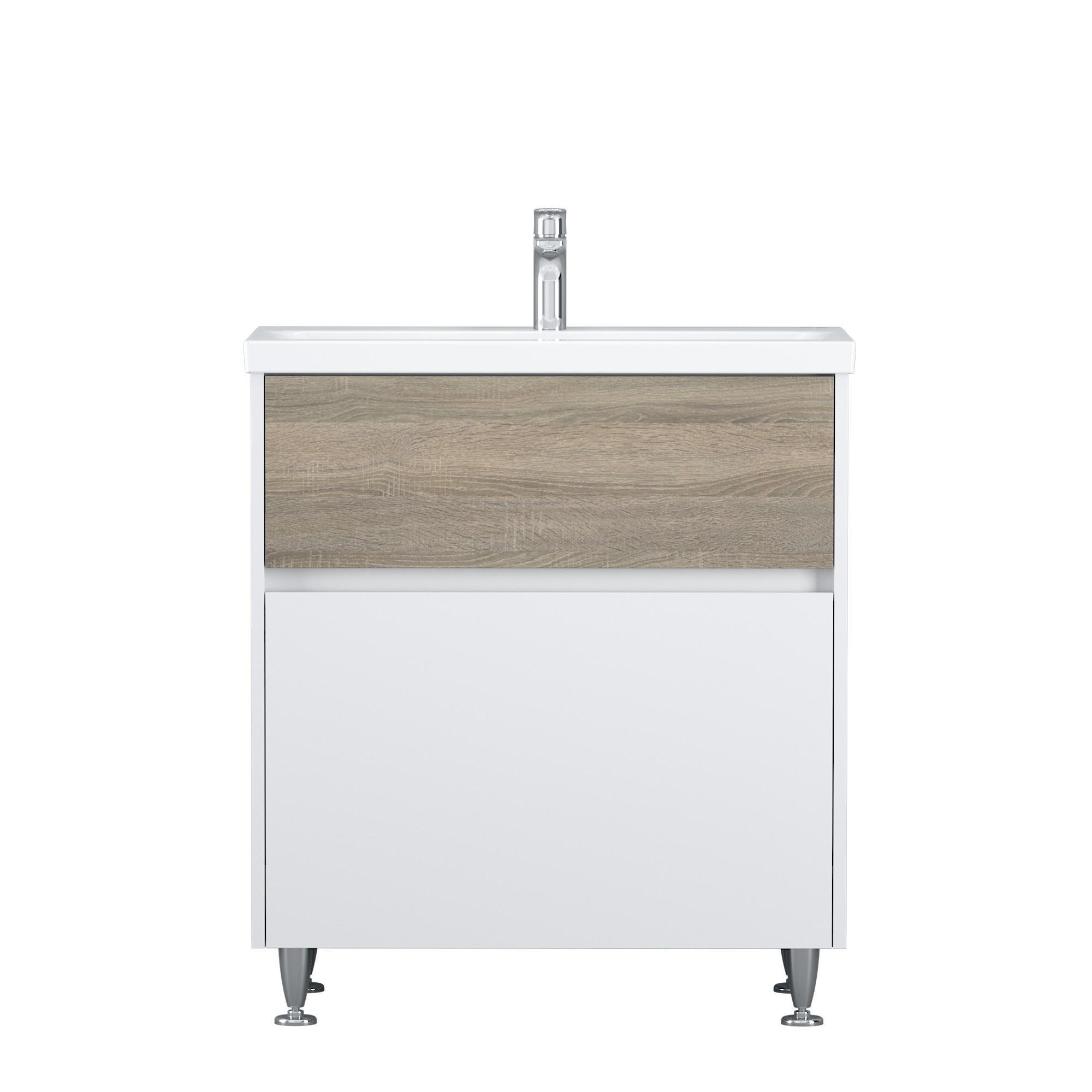 Тумба с умывальником напольная AM.PM GEM S M91-FSX0752-WC0752WF38 76x85x42,5 см Коричневый (130369)