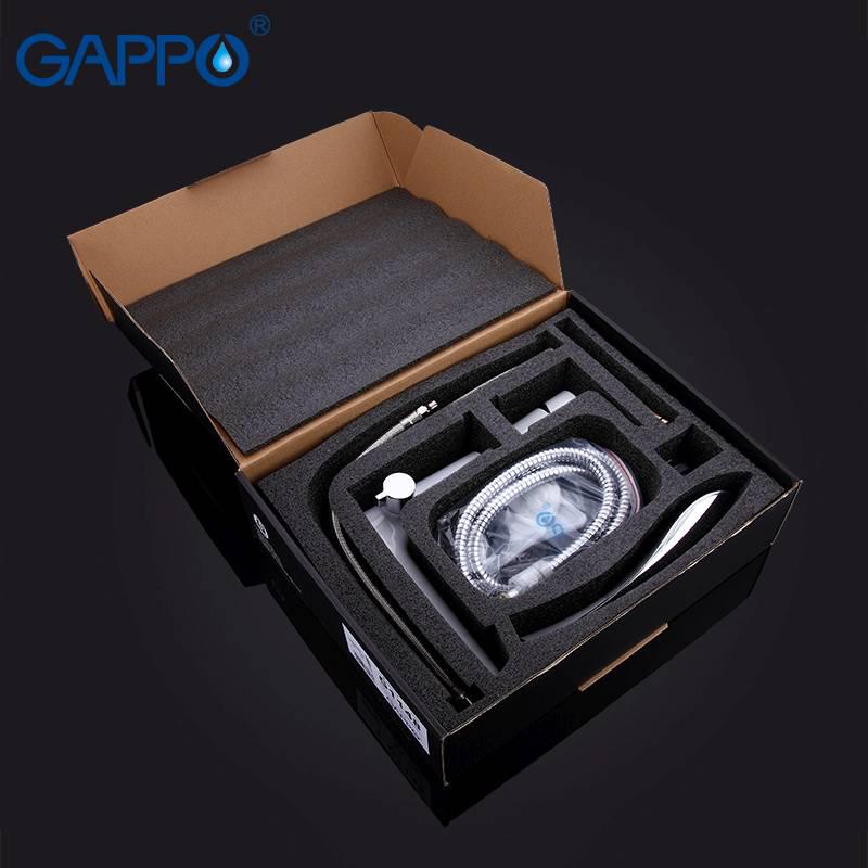 Змішувач на борт ванни Gappo G1148 врізний 3 елементи Білий/Хром - фото 7