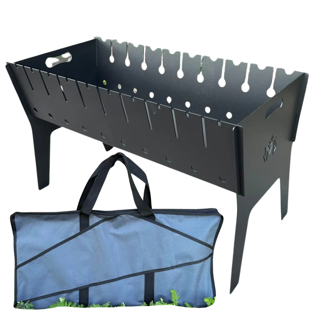 Мангал розбірний дворівневий похідний Mzavod Фенікс на 10 шампурів сталь 3 мм з чохлом (2939824315)