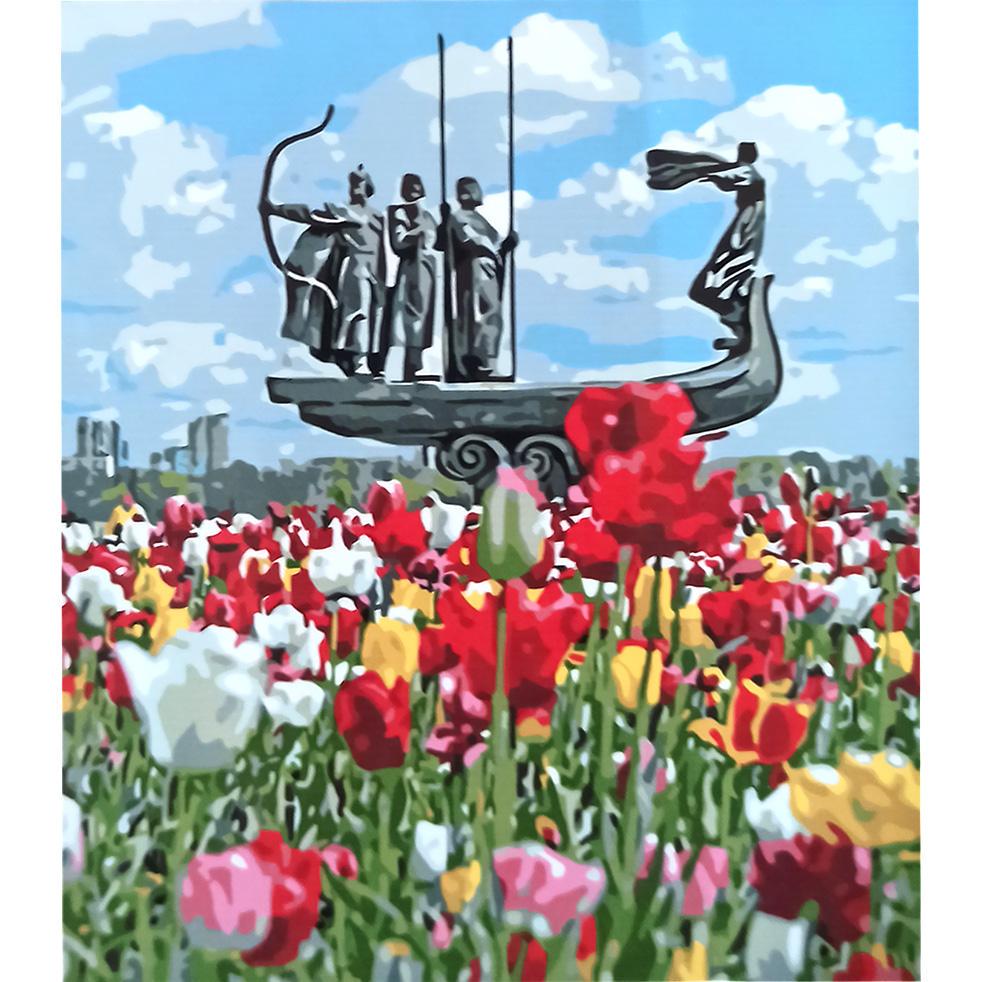 Картина за номерами Strateg Преміум Засновники серед тюльпанів 30x40 см (SS-6578) Картина за номерами Strateg Преміум Засновники серед тюльпанів 30x40 см (SS-6578)
