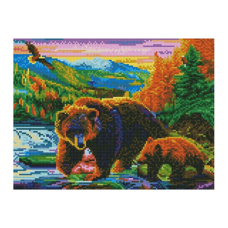 Алмазная мозаика на подрамнике Rainbow Art Жители Аляски 40х30 см (EJ1410)