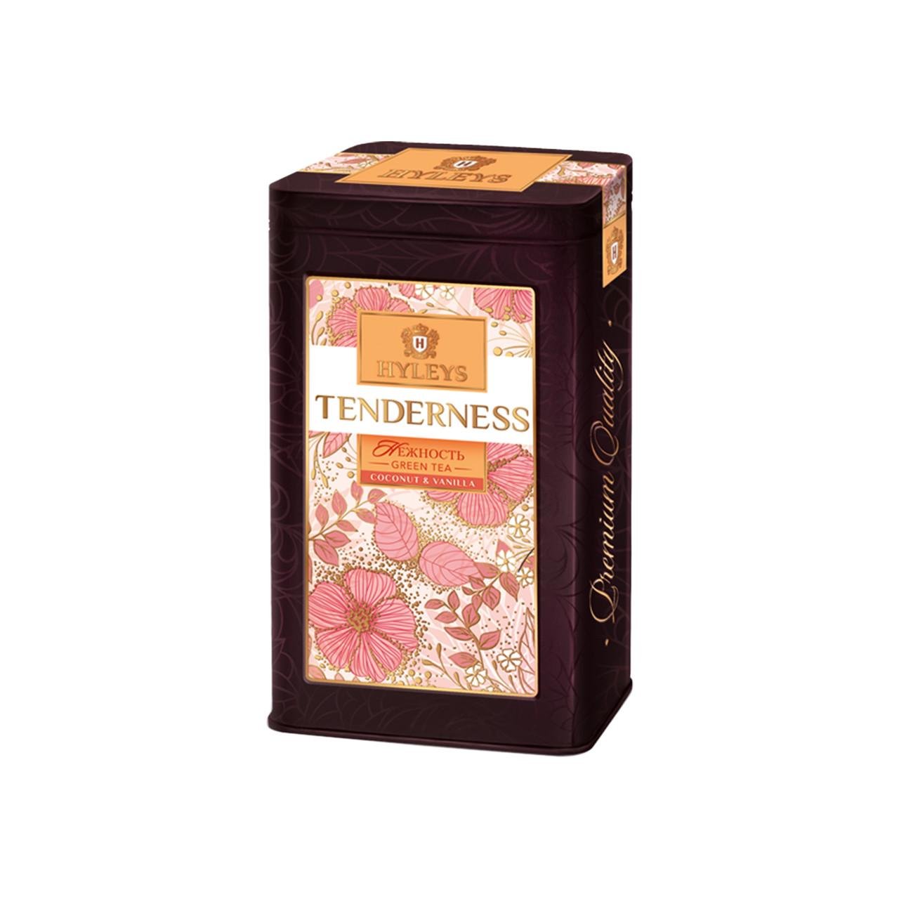 Чай Hyleys зеленый крупнолистовой с жасмином и кокосом Tenderness 80 г.