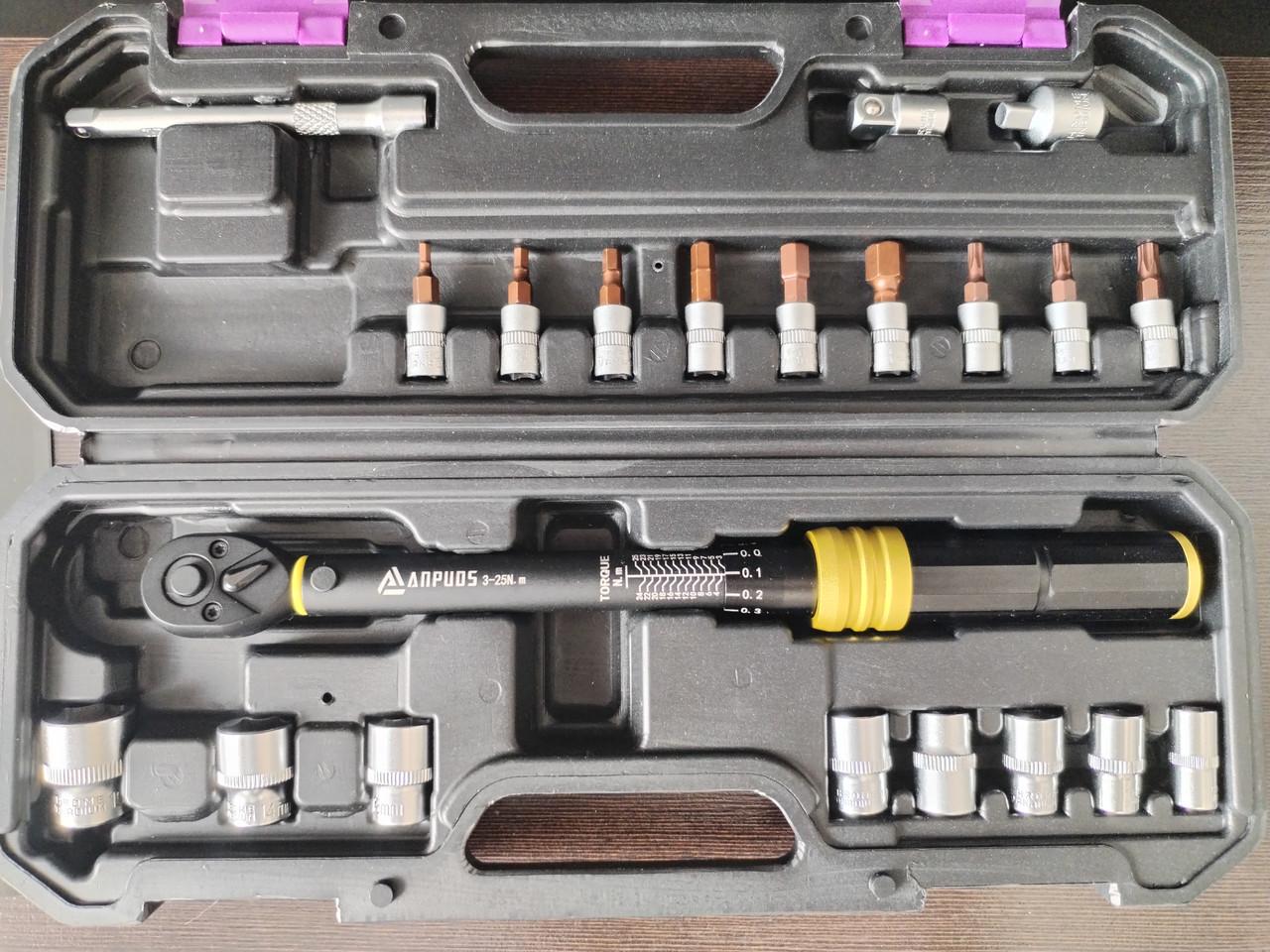 Динамометрический ключ Anpuds 1/4 20-240 in/lb точный профессиональный для ремонта авто 21 шт. - фото 8 Динамометрический ключ Anpuds 1/4 20-240 in/lb точный профессиональный для ремонта авто 21 шт. - фото 8