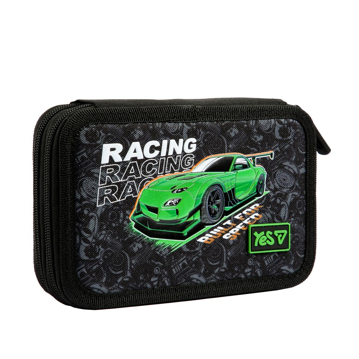 Пенал школьный YES Racing Life 2 отделение Черный (533715) Пенал школьный YES Racing Life 2 отделение Черный (533715)