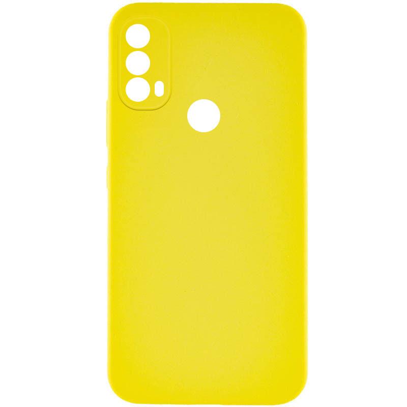 Протиударний чохол Silicone Cover Lakshmi Full Camera (AAA) для Motorola Moto E40 Жовтий / Yellow