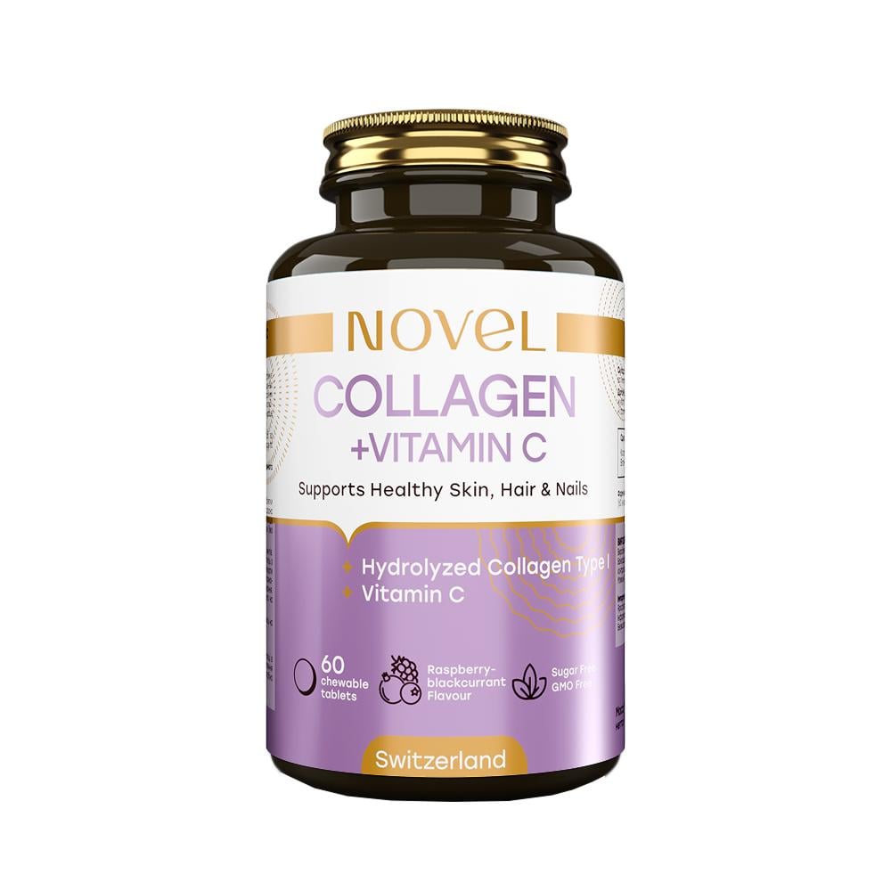 Минерал Novel Collagen с витамином С 60 жевательных таблеток