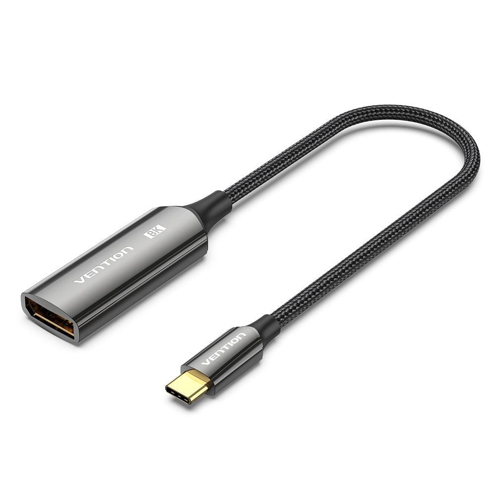 Переходник USB-C/DisplayPort Vention Двусторонний/8K 0,25 м Черный (CRGBC)