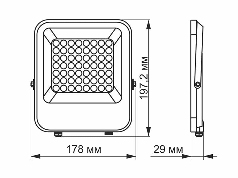 Прожектор Videx PREMIUM LED F2 30W 5000К 12-48V Серый (26286340) - фото 3