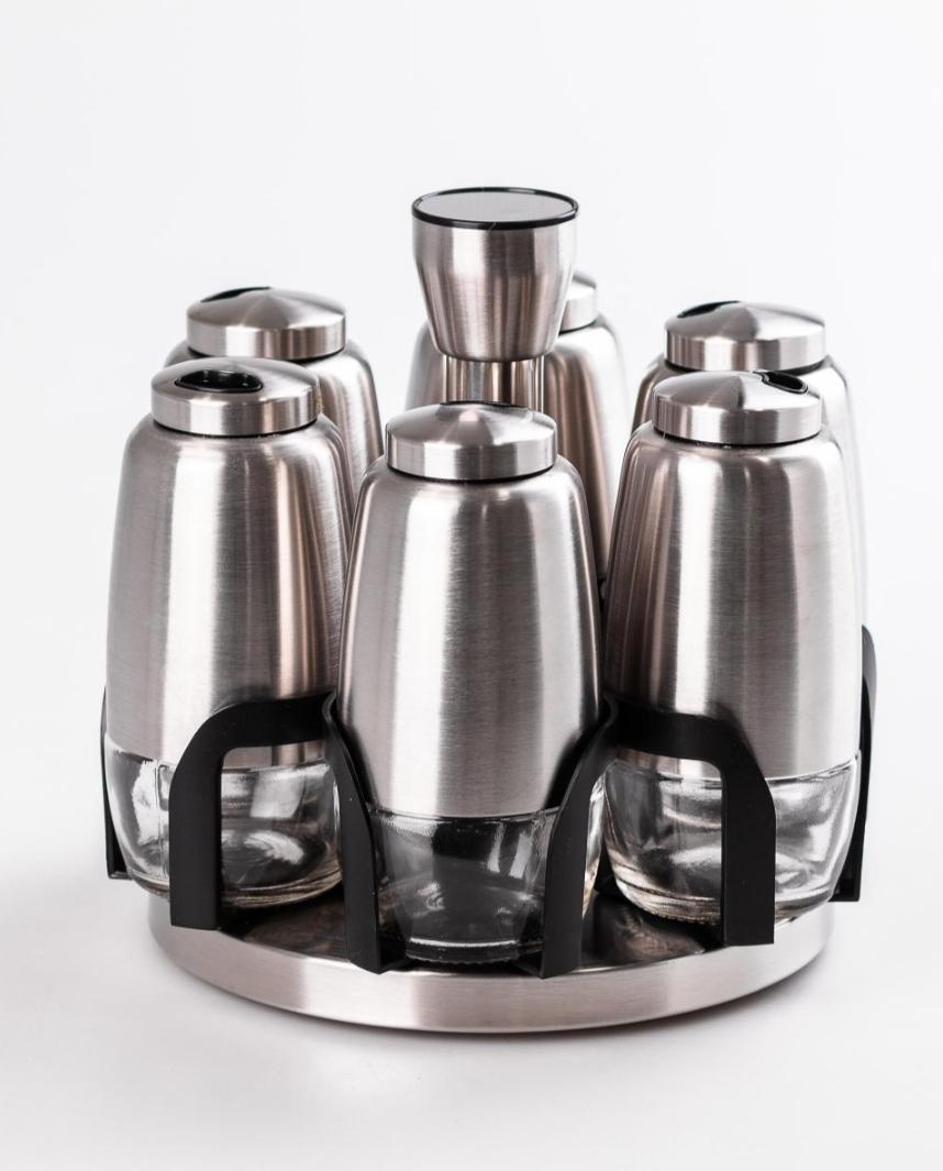 Набір ємностей для спецій TS Kitchen HP531G1025 на підставці 7 пр. 120 мл (17874797) - фото 2 Набір ємностей для спецій TS Kitchen HP531G1025 на підставці 7 пр. 120 мл (17874797) - фото 2