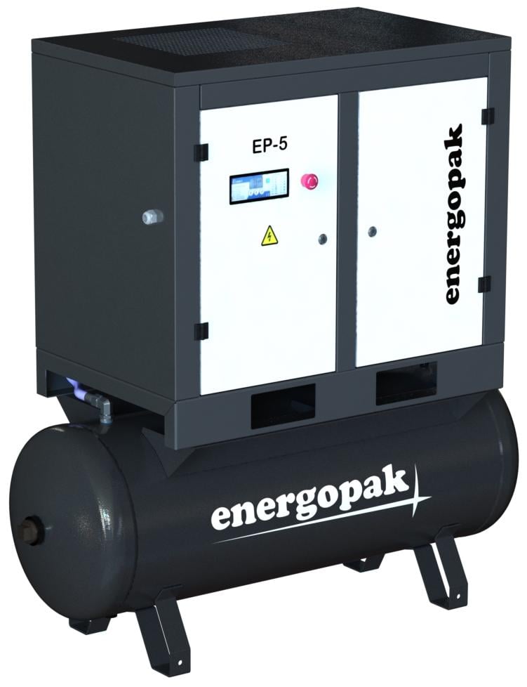 Компресор гвинтовий Energopak EP 5-T270 з ресивером 1 м3/хв 7,5 бар 5 кВт 270 л