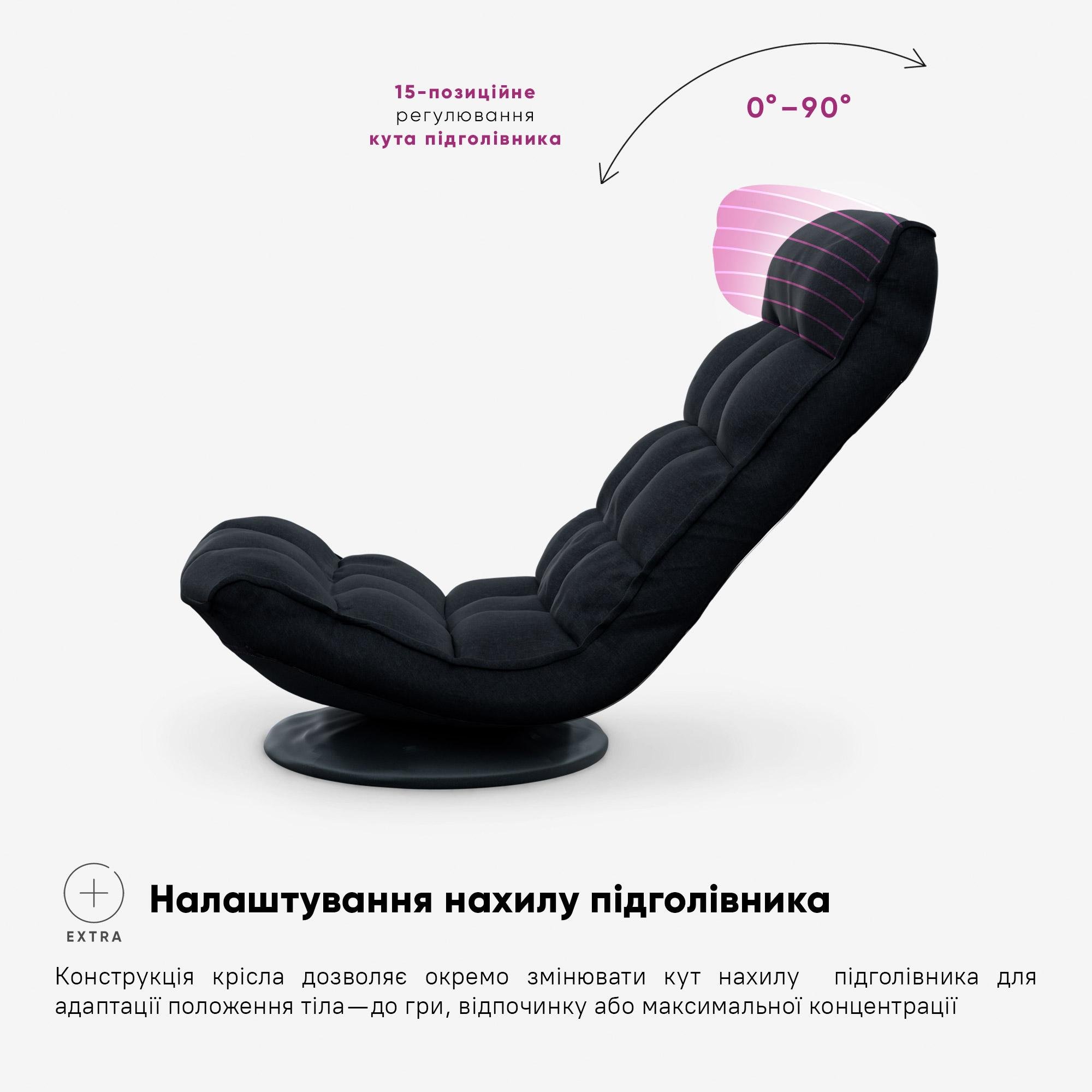 Геймерське крісло Cyberlux Flex Fabric Black (GM-03 B) - фото 5