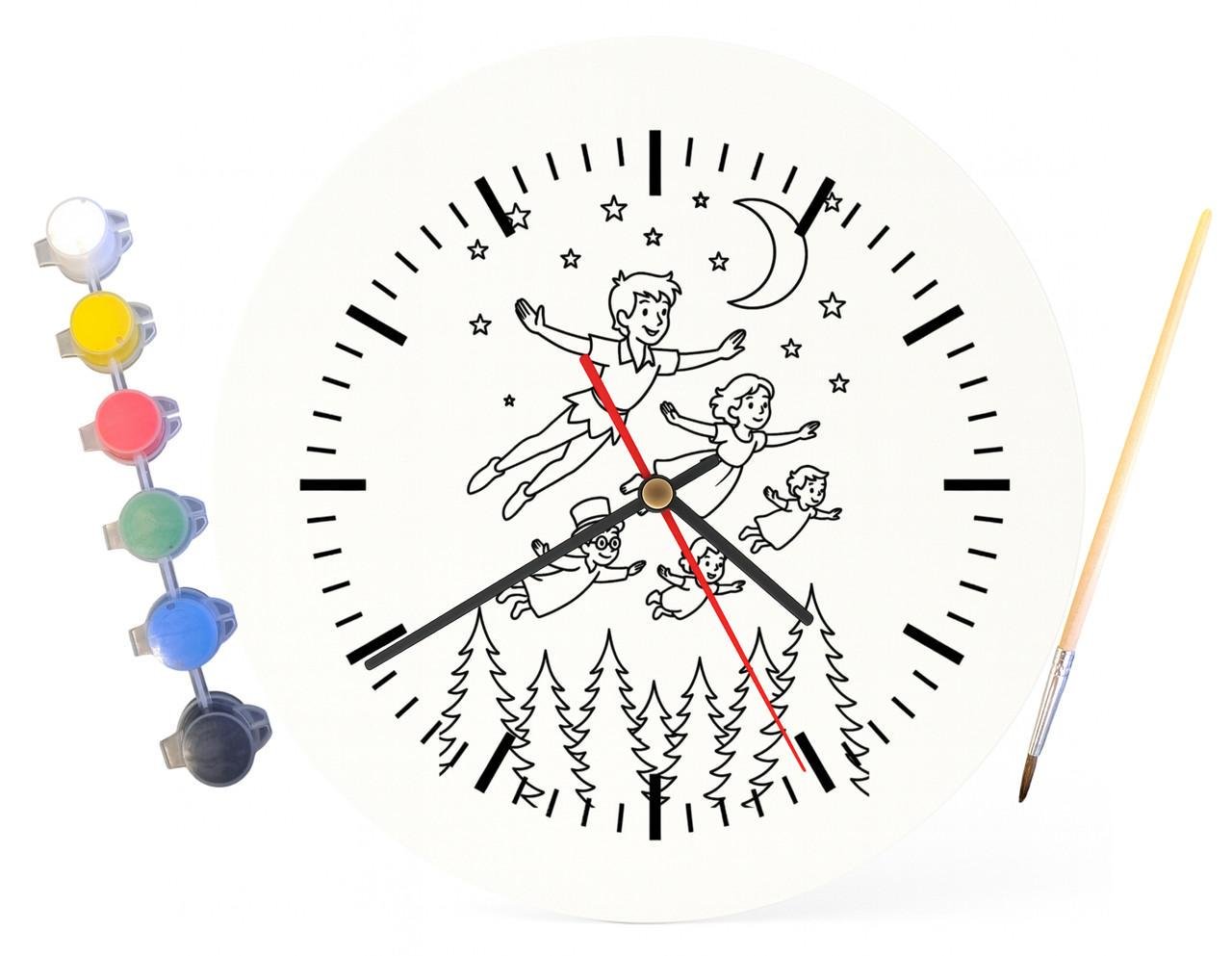 Детский набор для творчества часы-раскраска Питер Пен и Венди Джеймс Барри 30 см (Г0025) - фото 4 Детский набор для творчества часы-раскраска Питер Пен и Венди Джеймс Барри 30 см (Г0025) - фото 4