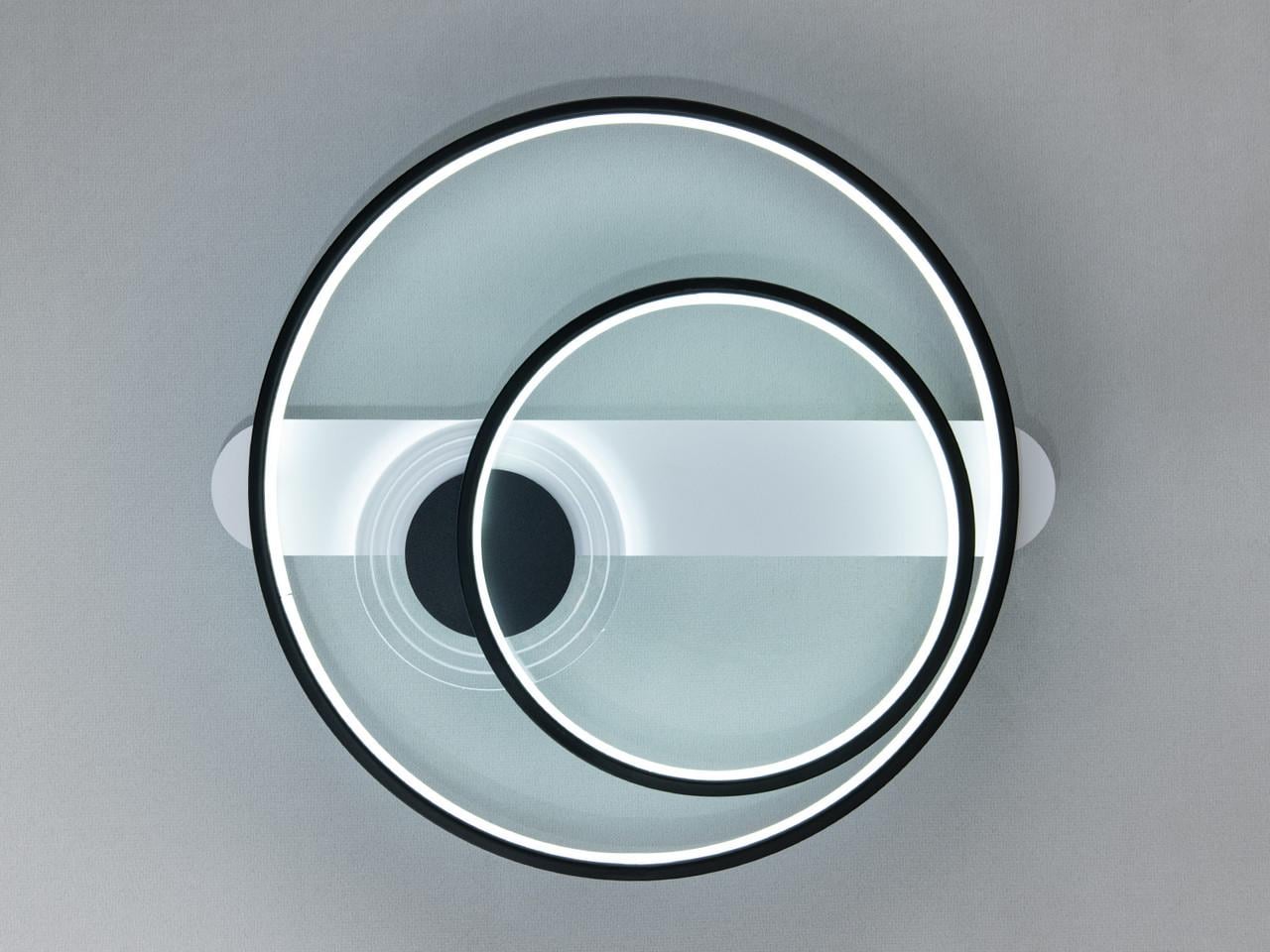 Люстра світлодіодна стельова Diasha MX2247/2WH+BK кільця Білий/Чорний (2894551246)