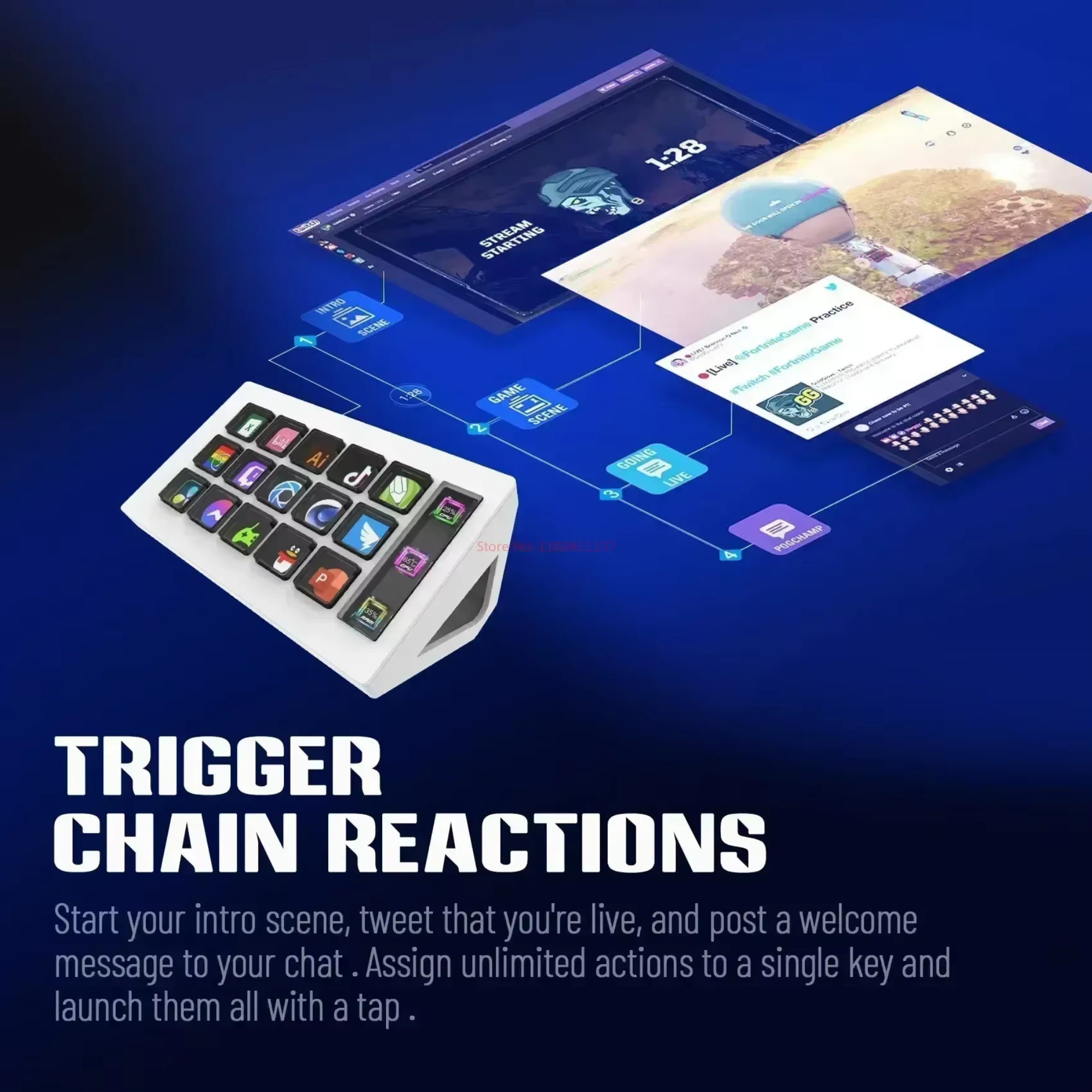 Клавіатура міні Visual Stream Deck для Windows/MacOS/Android/IOS (Visual Stream Deck) - фото 3