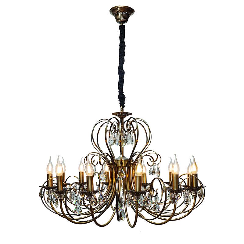 Люстра Light House LS-17135-12 AB свічки підвісна Бронзовий (16458)