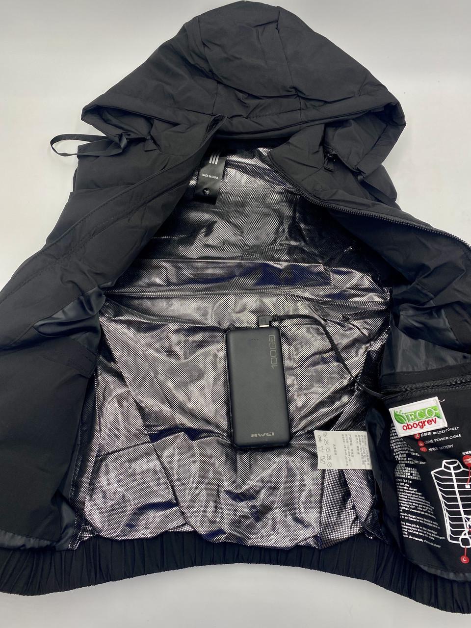 Жилет с подогревом Eco-obigriv CH-9 USB 5V 9 зон обогрева с капюшоном и воротником 2XL - фото 3 Жилет с подогревом Eco-obigriv CH-9 USB 5V 9 зон обогрева с капюшоном и воротником 2XL - фото 3