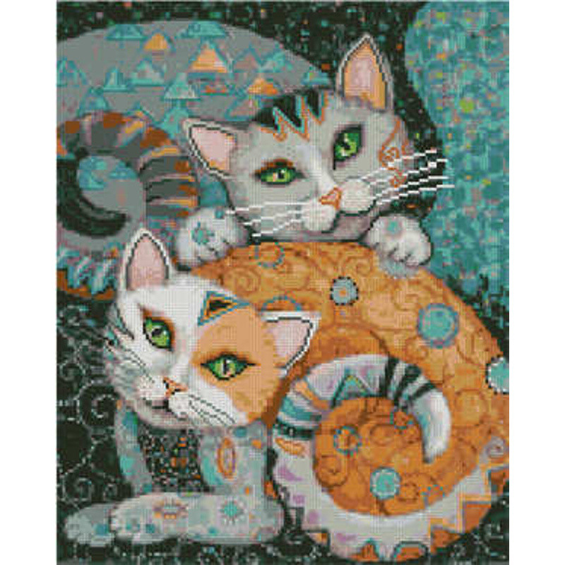 Алмазная мозаика Strateg Удивительные пушистики 40х50 см (L-263)