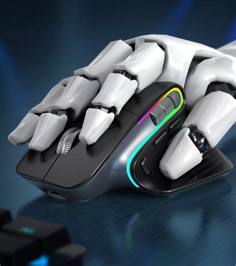 Миша бездротова Gamous M10 Bluetooth ігрова безшумна з акумулятором та підсвічуванням 2,4G Black - фото 7