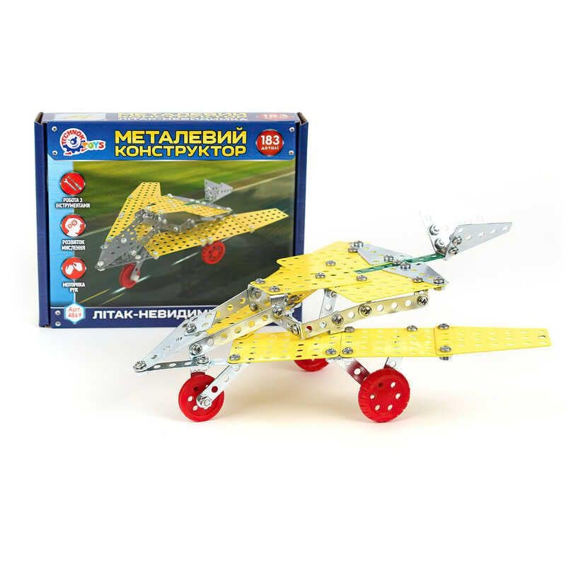 Конструктор металл Technok Toys 4869 Самолет-невидимка 183 детали 20,5x16,0x4 см (64938)