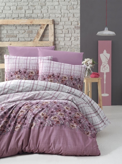 Комплект постільної білизни Lighthouse ranforce Alvina євро Рожевий