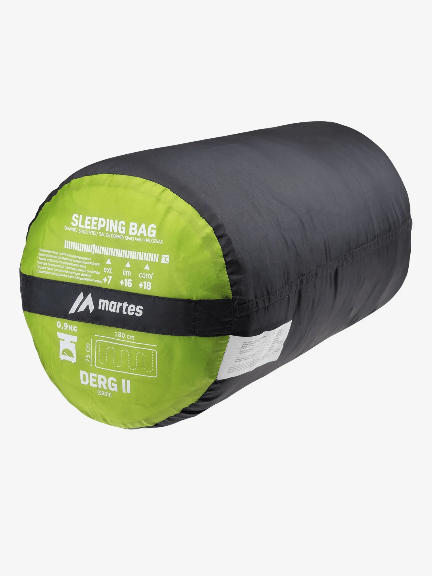 Спальный мешок Martes Essentials Derg II с утеплителем и молнией 180х75 см Лимонно-зеленый (DERGIIM4R-LIMEGREEN) - фото 4