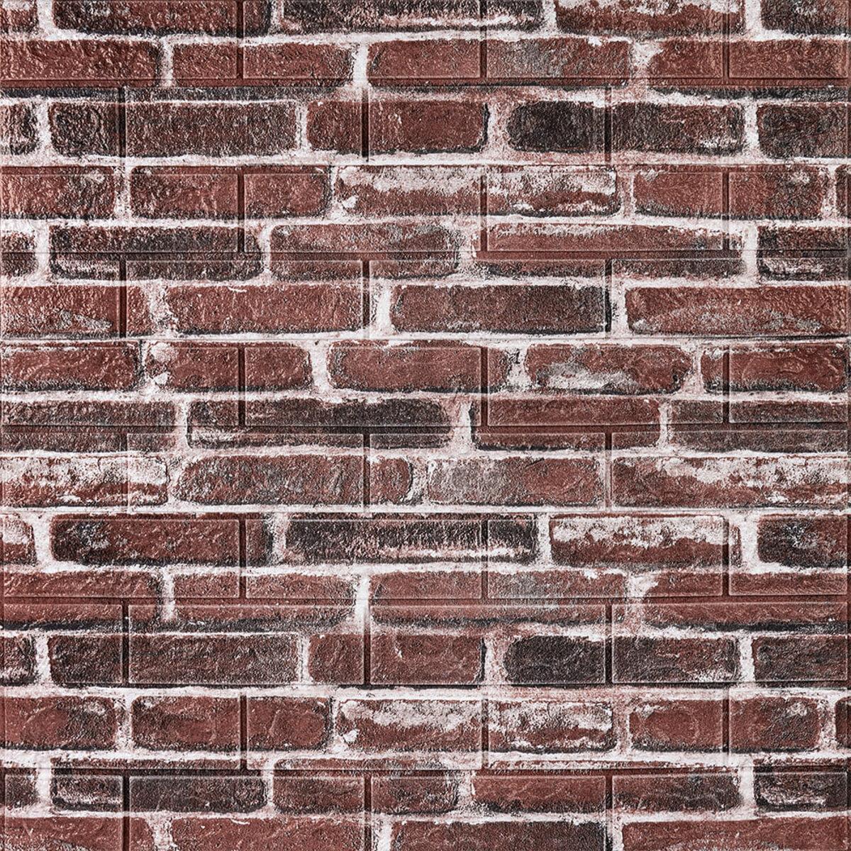 Панель декоративный самоклеящийся в форме кирпича катеринославский 043 700х770х5 мм Красный SW-00000031